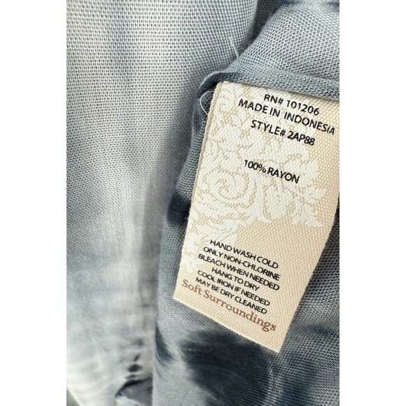 Soft Surroundings Tie Dye‎ Pocketed Collared Tank Dress Rayon Relax Fix Small - Picture 4 of 4